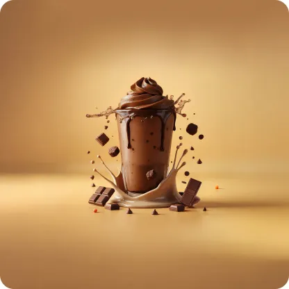 Frappé de chocolate gerado com IA