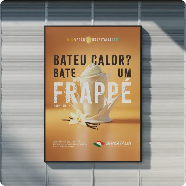 Quadro decorativo do Frappé de baunilha
