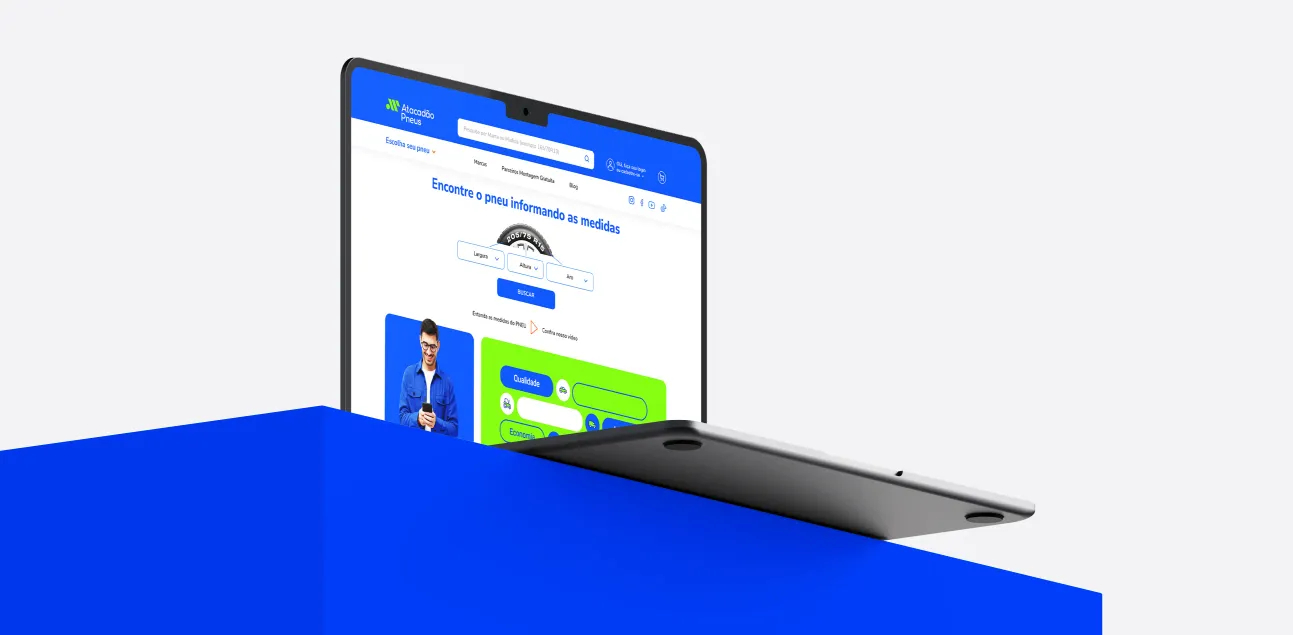 O site do Atacadão Pneus